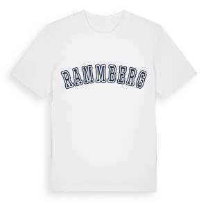 Rammberg college t-shirt – ekologisk bomull t-shirt från Pinshirt