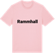 Pink Cotton t-shirt med Rammhall fetstil t-shirt