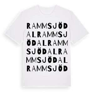 Rammsjödal ordlek t-shirt – ekologisk bomull t-shirt från Pinshirt