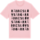 Pink Cotton t-shirt med Ränneslövs ängar ordlek t-shirt