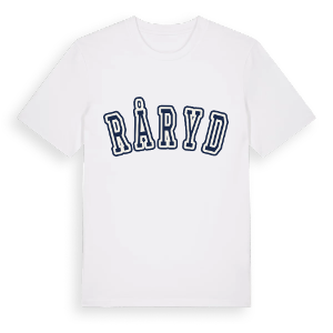 Råryd college t-shirt – ekologisk bomull t-shirt från Pinshirt