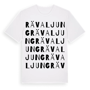 Rävaljung ordlek t-shirt – ekologisk bomull t-shirt från Pinshirt