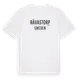 White t-shirt med Rävastorp i Sverige t-shirt