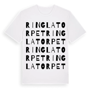 Ringlatorpet ordlek t-shirt – ekologisk bomull t-shirt från Pinshirt