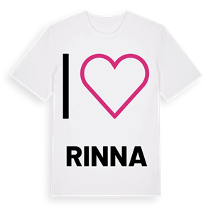 Jag älskar Rinna t-shirt stort tryck – ekologisk bomull t-shirt från Pinshirt