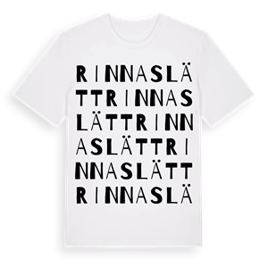 Rinnaslätt ordlek t-shirt – ekologisk bomull t-shirt från Pinshirt
