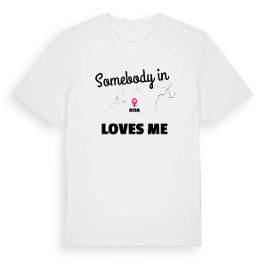 Någon i Risa älskar mig t-shirt – ekologisk bomull t-shirt från Pinshirt