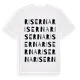 White t-shirt med Riserna ordlek t-shirt