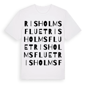 Risholmsfluet ordlek t-shirt – ekologisk bomull t-shirt från Pinshirt