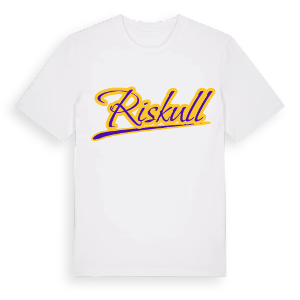 Riskull baseball t-shirt – ekologisk bomull t-shirt från Pinshirt