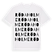 White t-shirt med Röda holme ordlek t-shirt