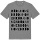 Mid Heather Gray t-shirt med Rödahomen ordlek t-shirt