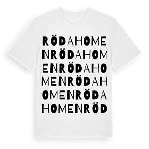 Rödahomen ordlek t-shirt – ekologisk bomull t-shirt från Pinshirt