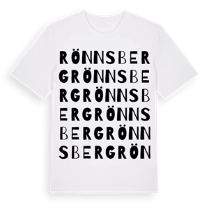Rönnsberg ordlek t-shirt – ekologisk bomull t-shirt från Pinshirt