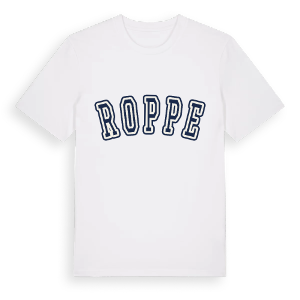Roppe college t-shirt – ekologisk bomull t-shirt från Pinshirt
