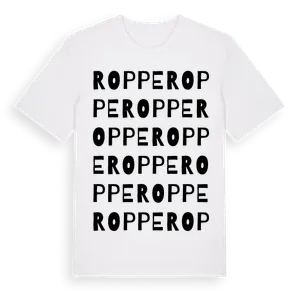 Roppe ordlek t-shirt – ekologisk bomull t-shirt från Pinshirt