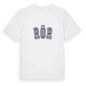 Rör college t-shirt – ekologisk bomull t-shirt från Pinshirt