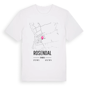 Rosendal karta t-shirt – ekologisk bomull t-shirt från Pinshirt