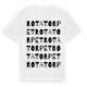 White t-shirt med Rotatorpet ordlek t-shirt