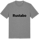 Mid Heather Gray t-shirt med Rustabo fetstil t-shirt