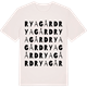 Vintage White t-shirt med Ryagård ordlek t-shirt