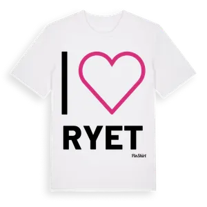 Jag älskar Ryet t-shirt stort tryck – ekologisk bomull t-shirt från Pinshirt