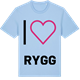 Blue Soul t-shirt med Jag älskar Rygg t-shirt stort tryck