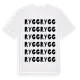 White t-shirt med Rygg ordlek t-shirt