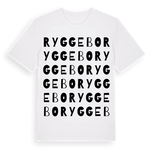 Ryggebo ordlek t-shirt – ekologisk bomull t-shirt från Pinshirt