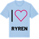 Blue Soul t-shirt med Jag älskar Ryren t-shirt stort tryck