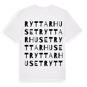 Ryttarhuset ordlek t-shirt – ekologisk bomull t-shirt från Pinshirt