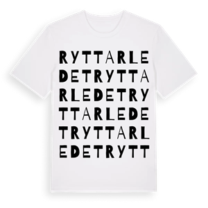 Ryttarledet ordlek t-shirt – ekologisk bomull t-shirt från Pinshirt