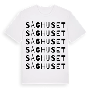 Såghuset ordlek t-shirt – ekologisk bomull t-shirt från Pinshirt