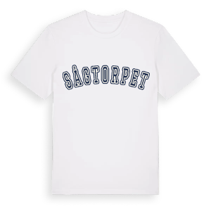 Sågtorpet college t-shirt – ekologisk bomull t-shirt från Pinshirt