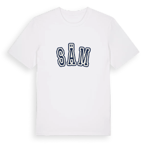 Säm college t-shirt – ekologisk bomull t-shirt från Pinshirt