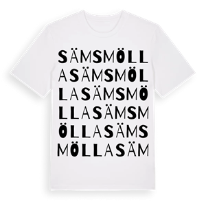 Sämsmölla ordlek t-shirt – ekologisk bomull t-shirt från Pinshirt