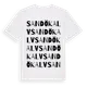 White t-shirt med Sandökalv ordlek t-shirt
