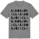 Mid Heather Gray t-shirt med Sandsjöbacka ordlek t-shirt