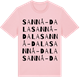 Pink Cotton t-shirt med Sannå-Dala ordlek t-shirt