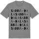 Mid Heather Gray t-shirt med Sannå-Dala ordlek t-shirt
