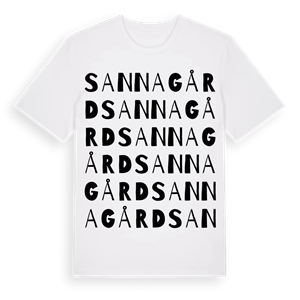 Sannagård ordlek t-shirt – ekologisk bomull t-shirt från Pinshirt