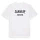 White t-shirt med Sannarp i Sverige t-shirt