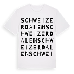 Schweizerdalen ordlek t-shirt – ekologisk bomull t-shirt från Pinshirt