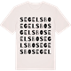 Vintage White t-shirt med Segelsbo ordlek t-shirt