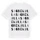 White t-shirt med Signekulla ordlek t-shirt