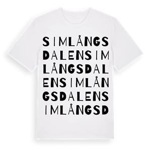 Simlångsdalen ordlek t-shirt – ekologisk bomull t-shirt från Pinshirt