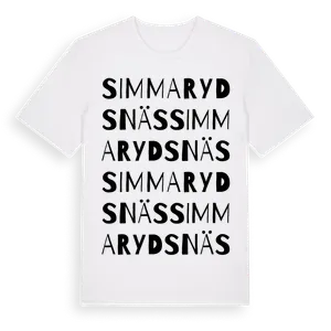Simmarydsnäs ordlek t-shirt – ekologisk bomull t-shirt från Pinshirt