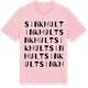 Pink Cotton t-shirt med Sinkhult ordlek t-shirt