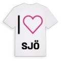 Jag älskar Sjö t-shirt stort tryck