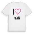 Jag älskar Sjö t-shirt stort tryck
